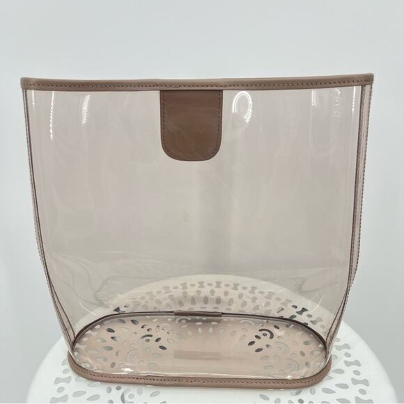 Salvatore Ferragamo woven plaid fabric leather grosgrain ribbon tote handbag - Picture 13 of 16